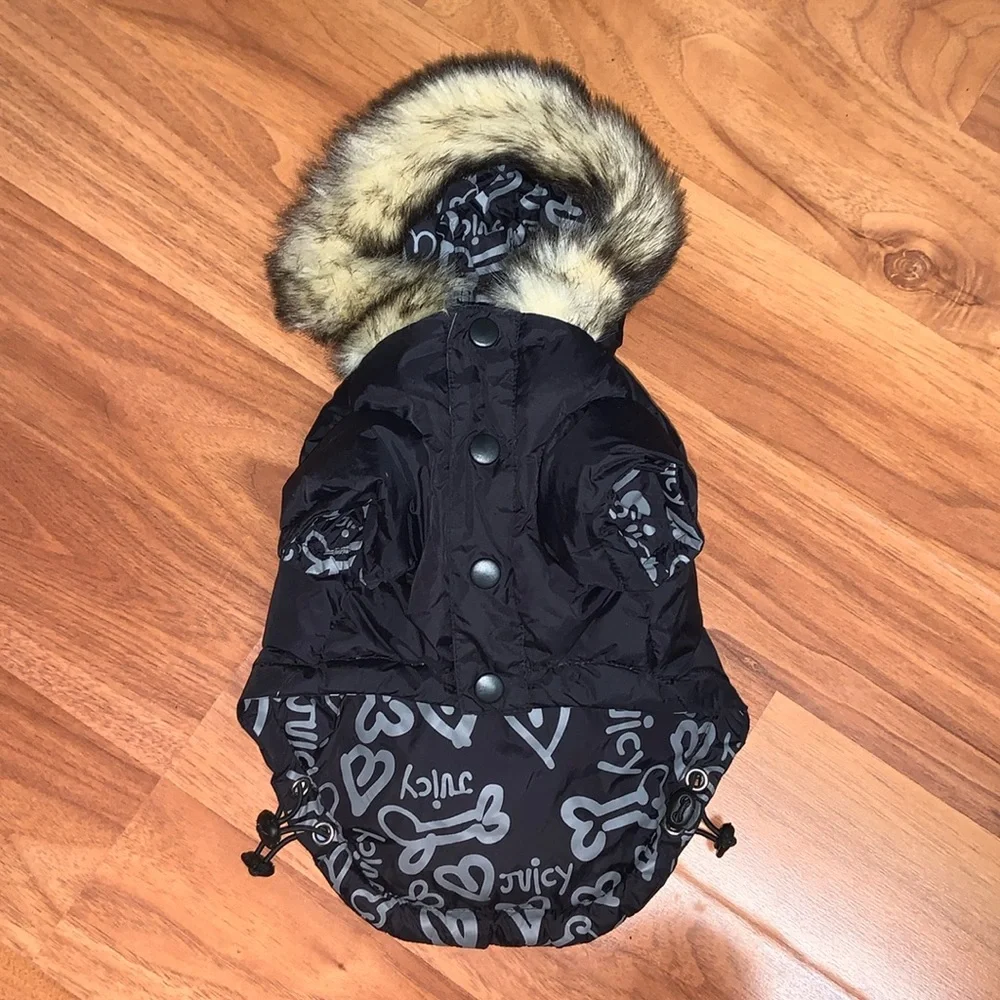 Original Juicy Couture Winter Coat with Fur Trim Hood